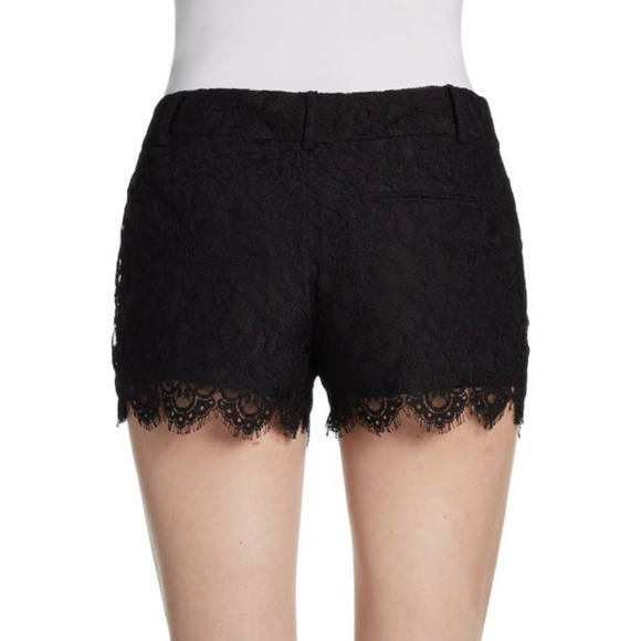 Haute Hippie Black Lace Scalloped Shorts - Picture 2 of 7